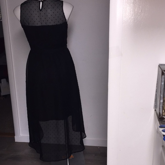 Rickis Black High Low Dress Sz 4 - Picture 4 of 6